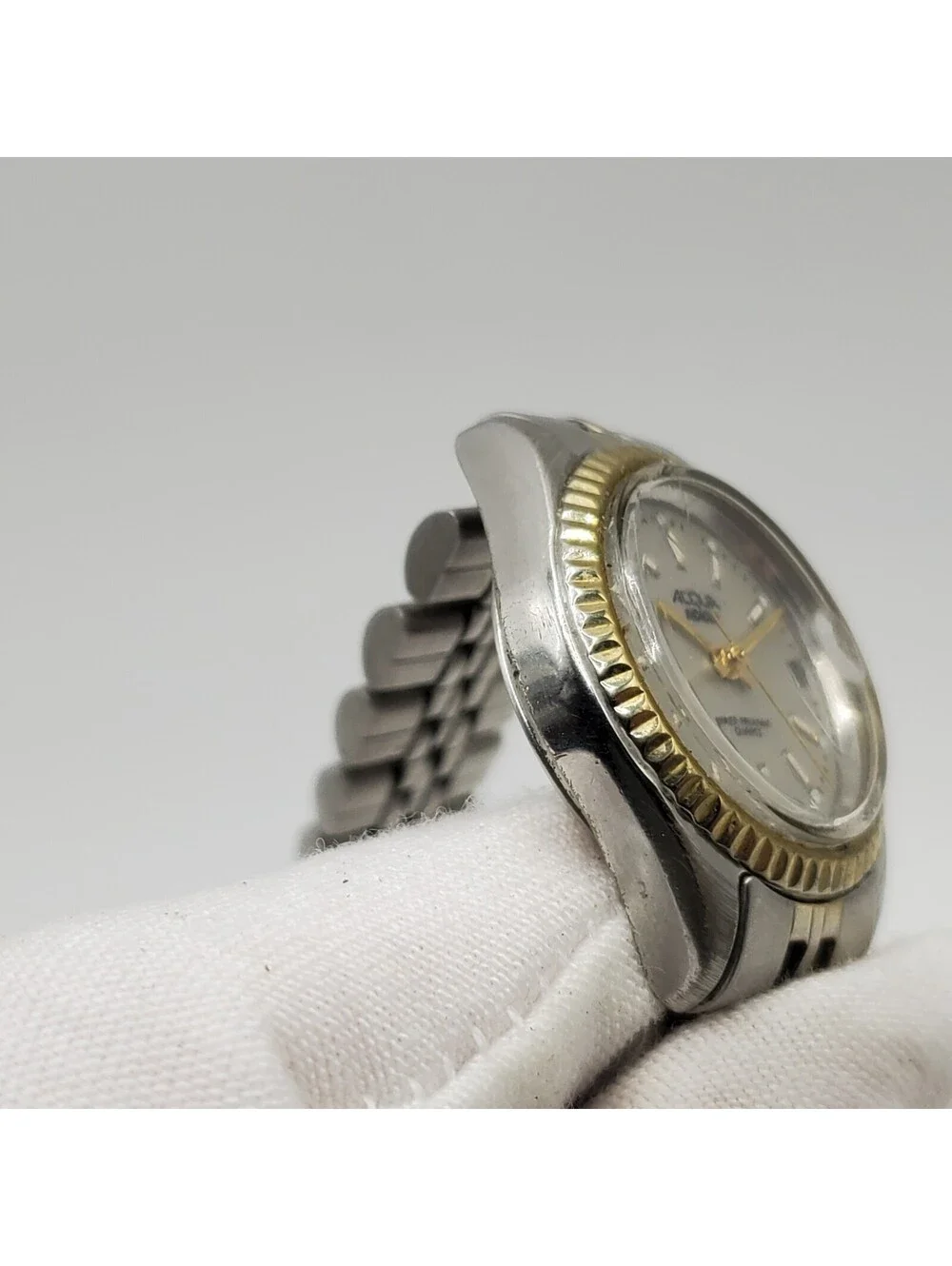 1999 Timex Acqua Indiglo Women 25mm Watch  Two-Tone Date Dial New Battery